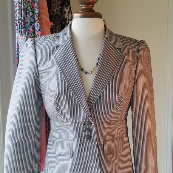 Petite Sophisticate Jackets & Blazers - Petite Sophisticate Pin Stripe Jacket